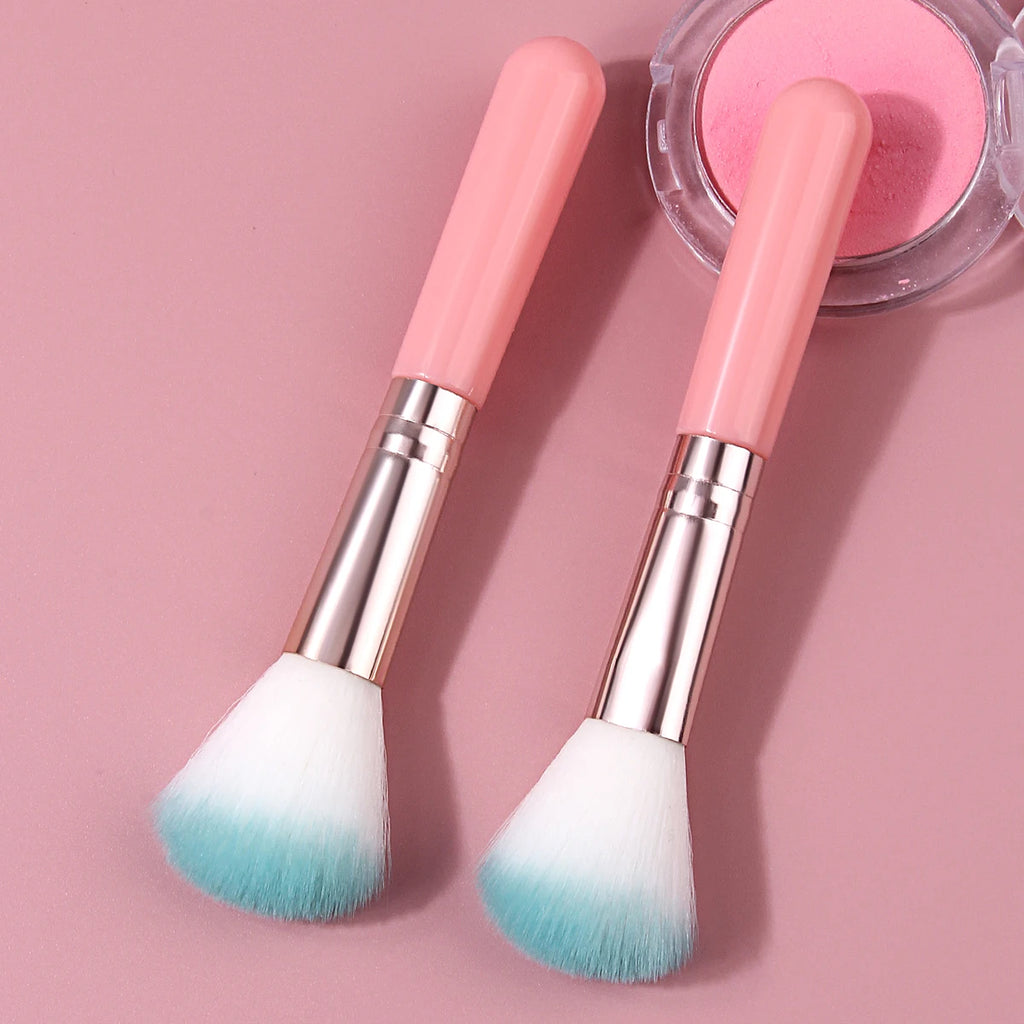 KOSSHOW 2-Pack Pink Fluffy Blush & Highlighter Brush Set Blush Brush Set QXL