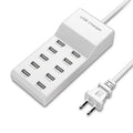 10-Port USB Charging Station | Smart Desktop Hub EU/US/UK USB Charging Station QXL 10USB US Plug