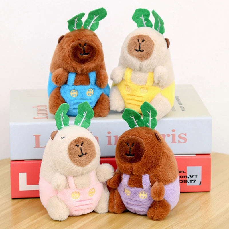 Capybara Plush Keychain | Kawaii Fluffy Animal Bag Charm Plush Keychain QXL