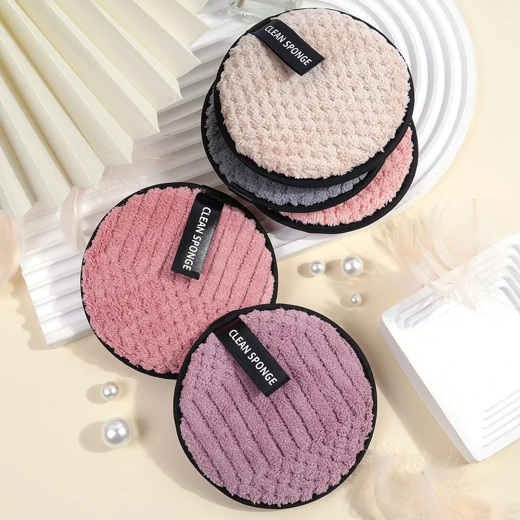 5-Pack Soft Polyester Facial Cleansing & Makeup Remover Pads Facial Cleansing Pads QXL