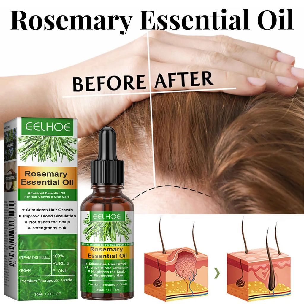 HOEGOA Rosemary Hair Oil – Shine, Frizz Control & Scalp Care Hair Essential Oil QXL