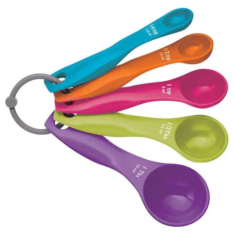 5-Piece Plastic Measuring Spoons Set | Baking Kitchen Tool Measuring Spoons Set QXL
