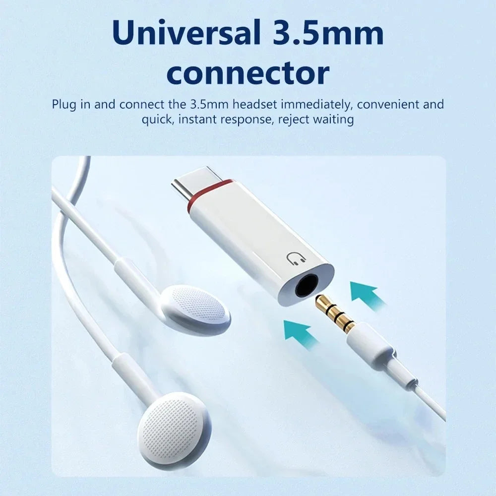 3.5mm to USB-C Audio Adapter | Headphone AUX Converter Audio Adapter QXL
