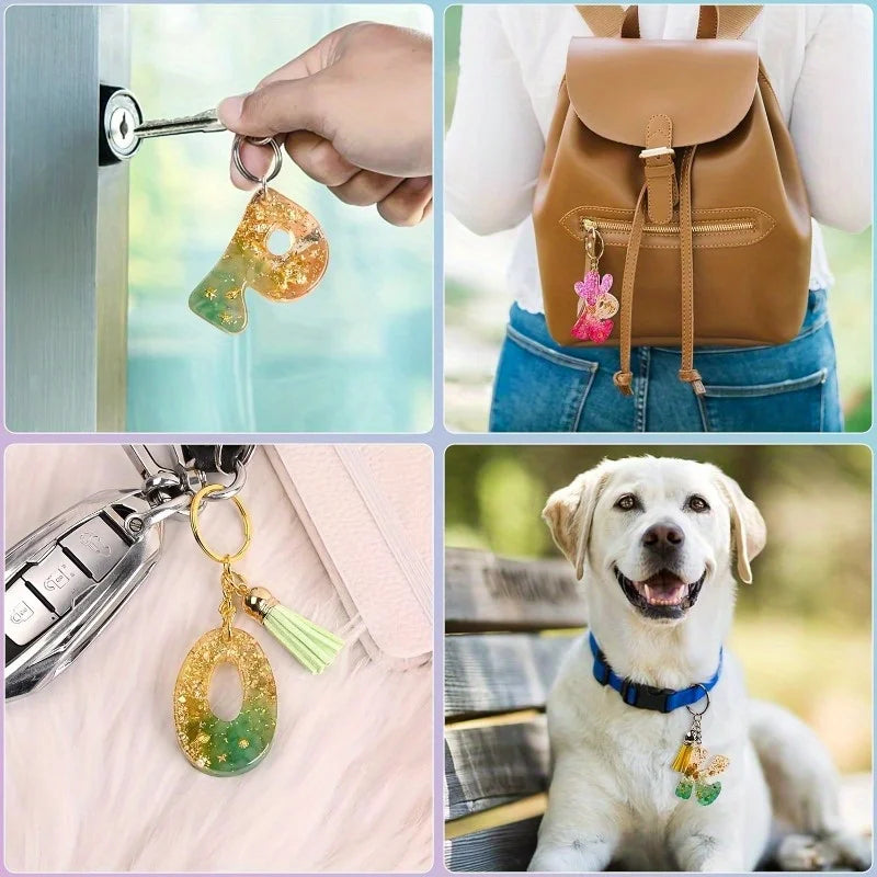 Silicone Alphabet Resin Casting Molds – DIY Jewelry & Keychain Resin Casting Mold QXL