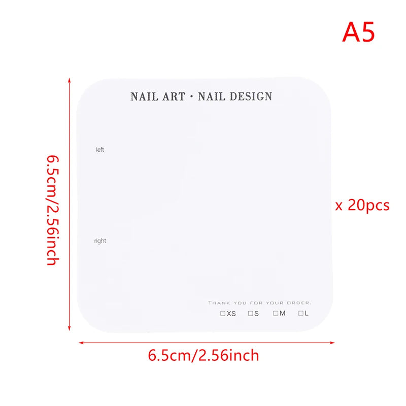 20-Sheet Press-On Nail Display Cards | Salon Swatch Show Cards Nail Display Cards QXL A5