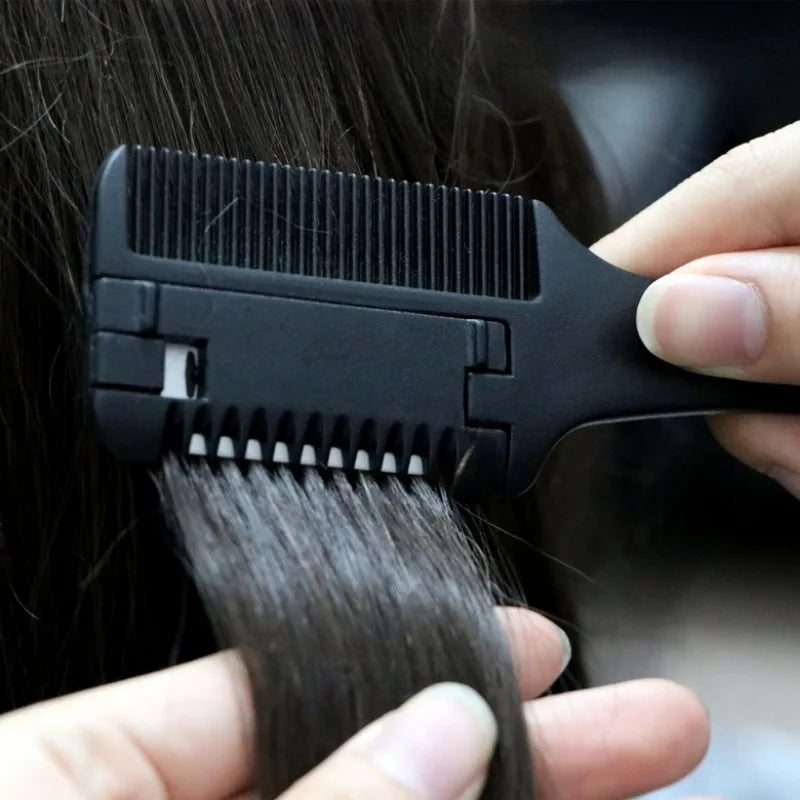Hair Cutting & Thinning Comb with Razor Blades | Salon Tool Hair Cutting Comb QXL