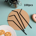 100-Pack Reusable Bubble Tea Straws with Cleaning Brush Reusable Drinking Straws QXL 100pcs