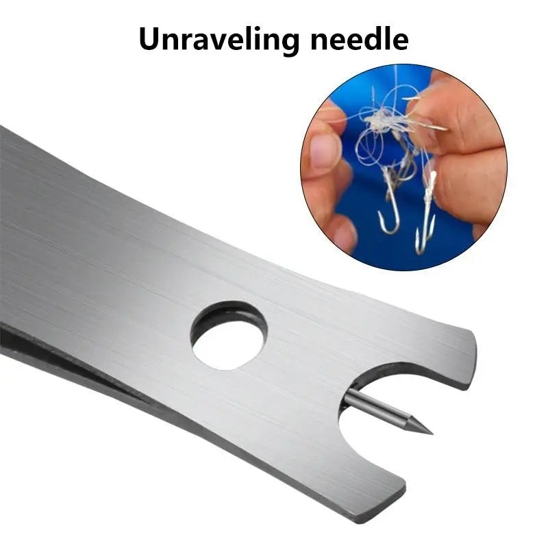 Stainless Steel Fishing Line Cutter & Hook Eye Cleaner Tool Fishing Tool QXL