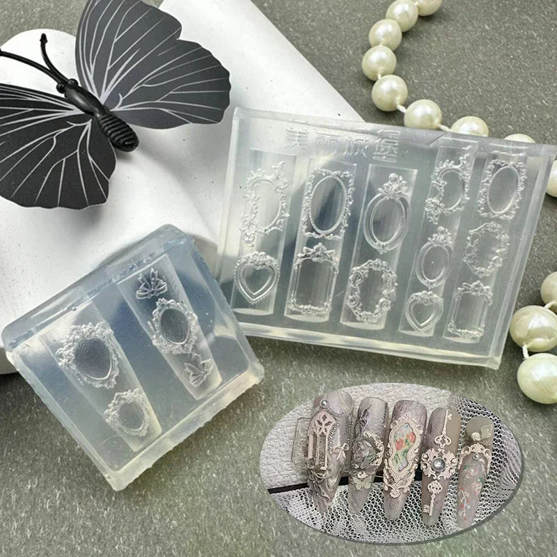 Silicone 3D Nail Art Mold | DIY Stamping & Relief Design Tool Nail Art Mold QXL