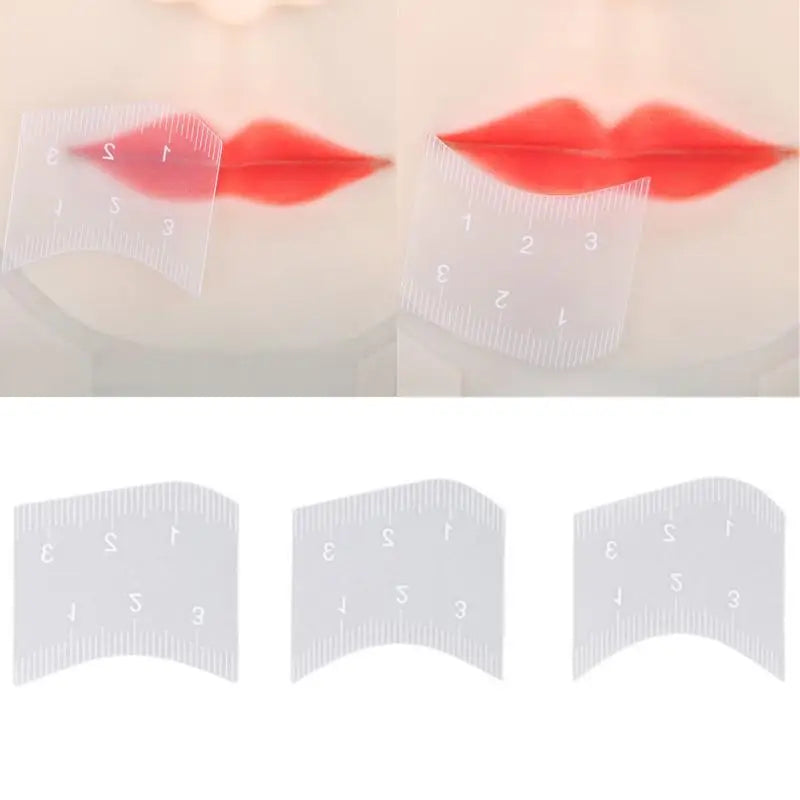 3-Pack Lip Stencil Ruler | Easy Precise Lip Liner Guide Lip Stencil Tool QXL