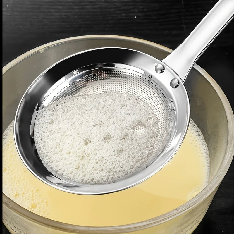 304 Stainless Steel Fat Skimmer Spoon | Fine Mesh Strainer Mesh Skimmer Spoon QXL