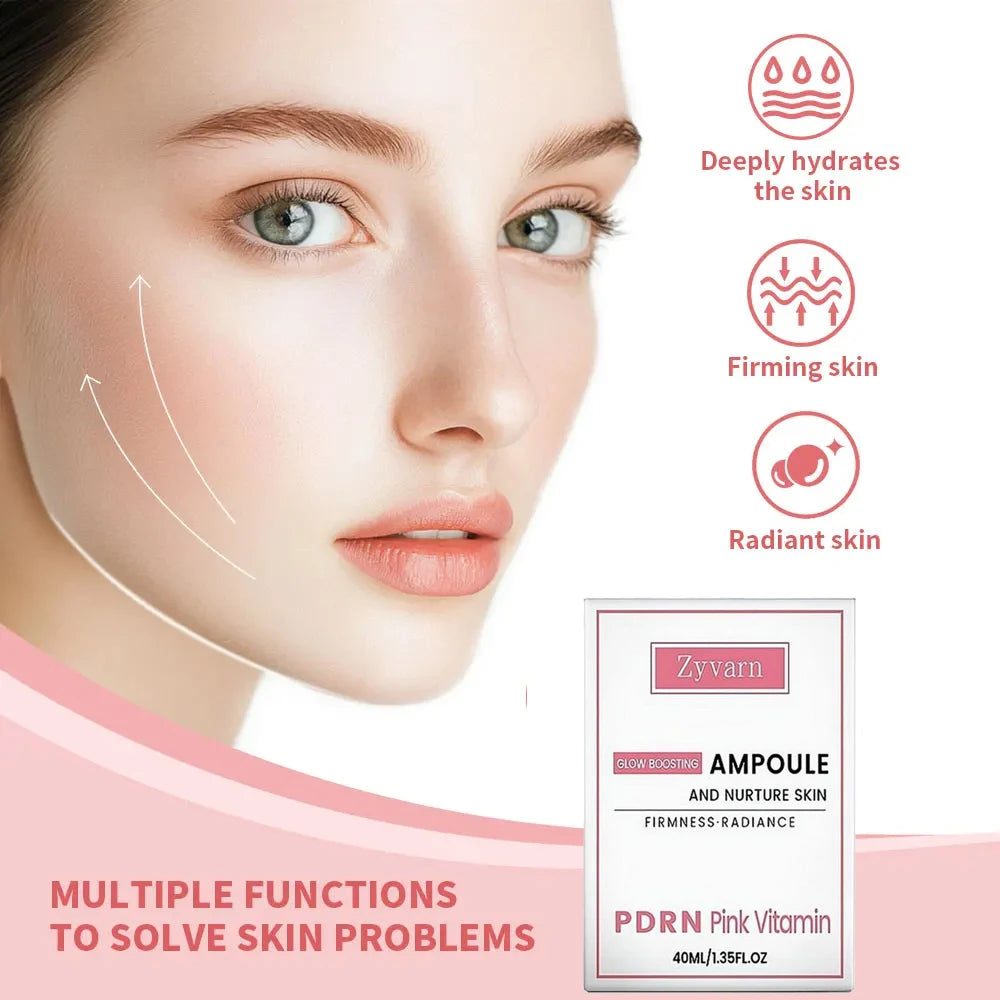 PDRN Collagen Silk Peptide Ampoule Face Serum | Deep Hydration Facial Ampoule Serum QXL