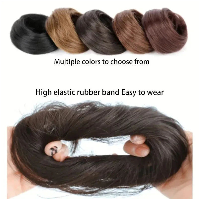 Synthetic Clip-In Hair Bun Ponytail Extension – Multicolour Hair Bun Extension QXL