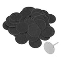50-Pack Callus Remover Replacement Sandpaper Discs 25mm + Shaft Callus Remover Discs QXL Light Grey