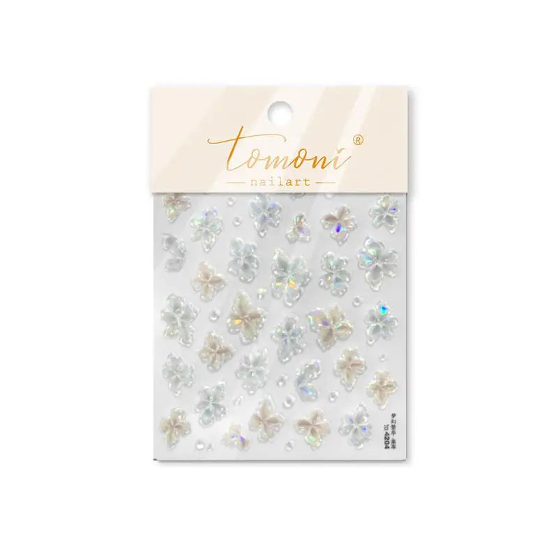 3D Butterfly Jelly Nail Stickers | Star Moon Holographic Art Nail Art Stickers QXL A4