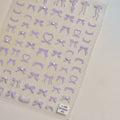 5D Bowknot Ribbon Jelly Nail Art Stickers | Manicure Decals Nail Art Stickers QXL TA298