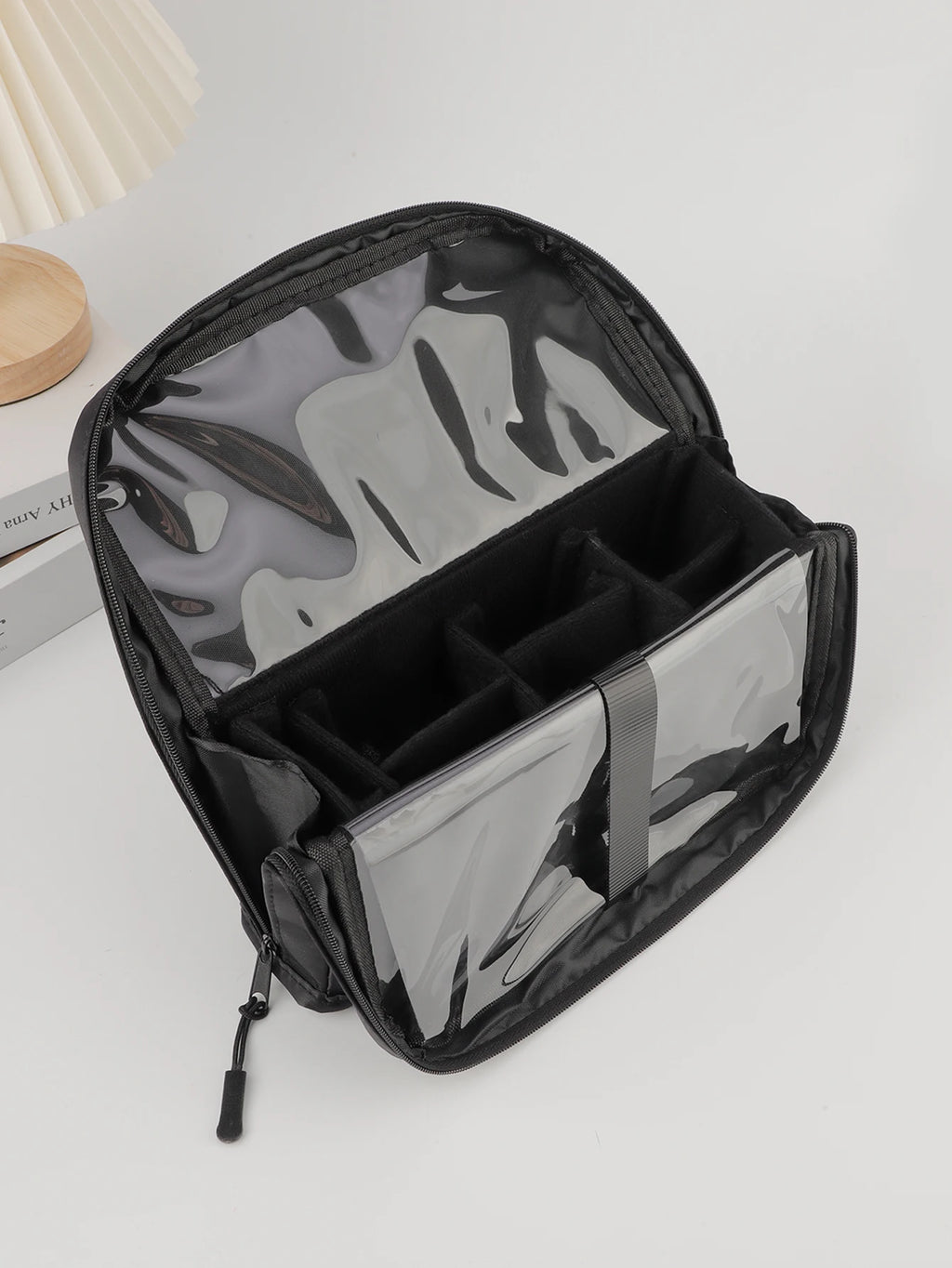RANCAI Large Makeup Brush Bag | Magnetic Closure & Mirror Makeup Brush Bag QXL