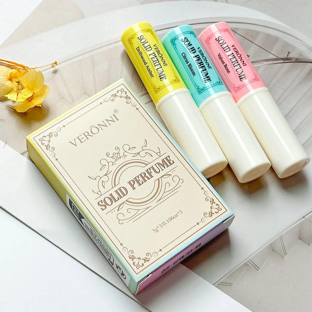 3-Pack Solid Perfume Sticks | Floral Fragrance Balm Solid Perfume Balm QXL 3pcs