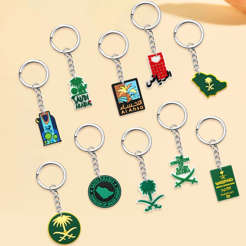 Saudi Arabia Desert Antelope PVC Keychain | Novelty Gift Novelty Keychain QXL