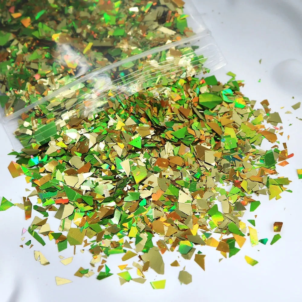 Holographic Glitter Flakes & Sequins for Nail Art | 6 Colors Nail Art Glitter QXL Color-6