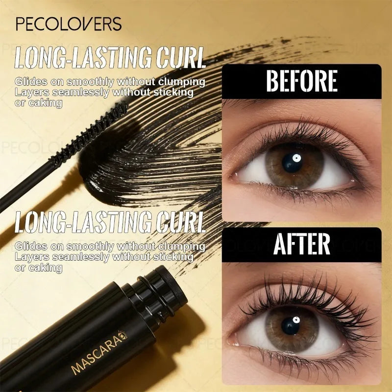 PECOLOVERS Black Mascara – Volumizing & Lengthening Lashes Mascara QXL