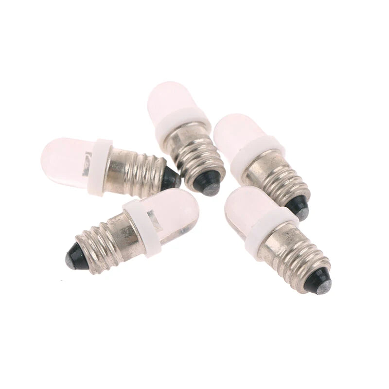 5-Pack E10 LED Bulbs DC 3V 6V 12V 24V Indicator Mini Light Miniature LED Bulb QXL