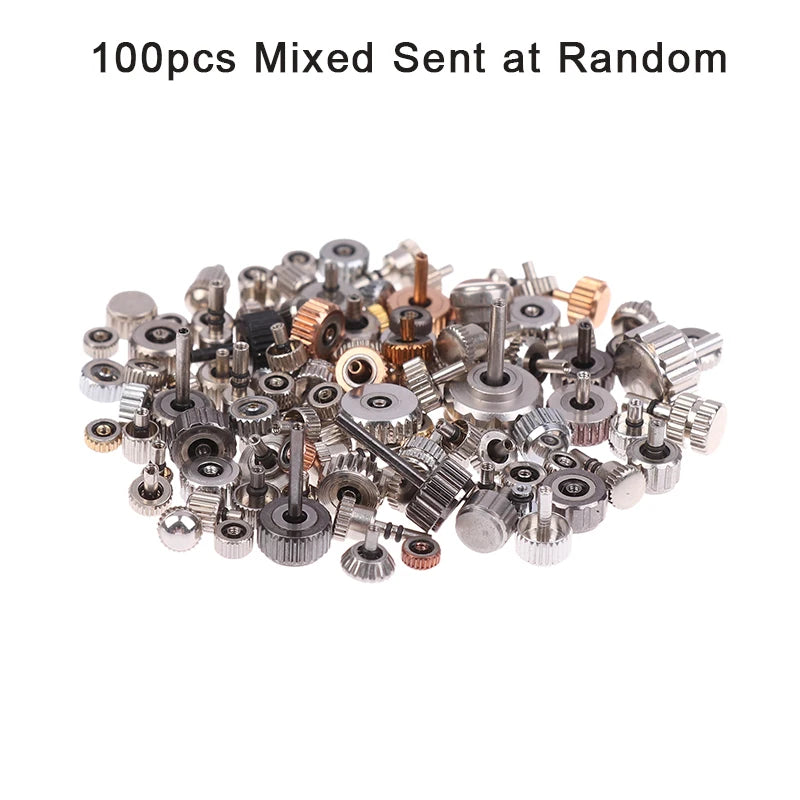 50/100Pcs Watch Crown Disassembly Heads | DIY Watch Repair Parts Watch Repair Parts QXL 100PCS