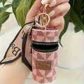 Retro Cylinder Coin Purse & Lipstick Holder | Zipper Wallet Coin Purse Pouch QXL Pink