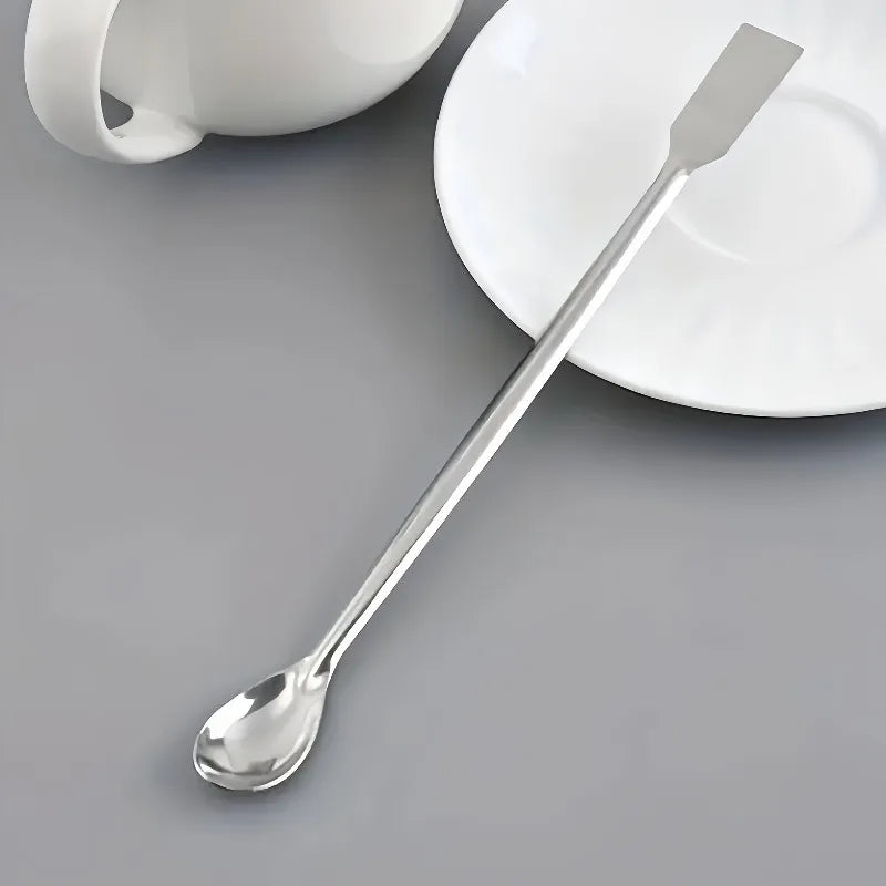 Double-Ended Stainless Steel Sampling Spoons – 2-Pack Lab & Kitchen Sampling Spoon Set QXL 2pcs