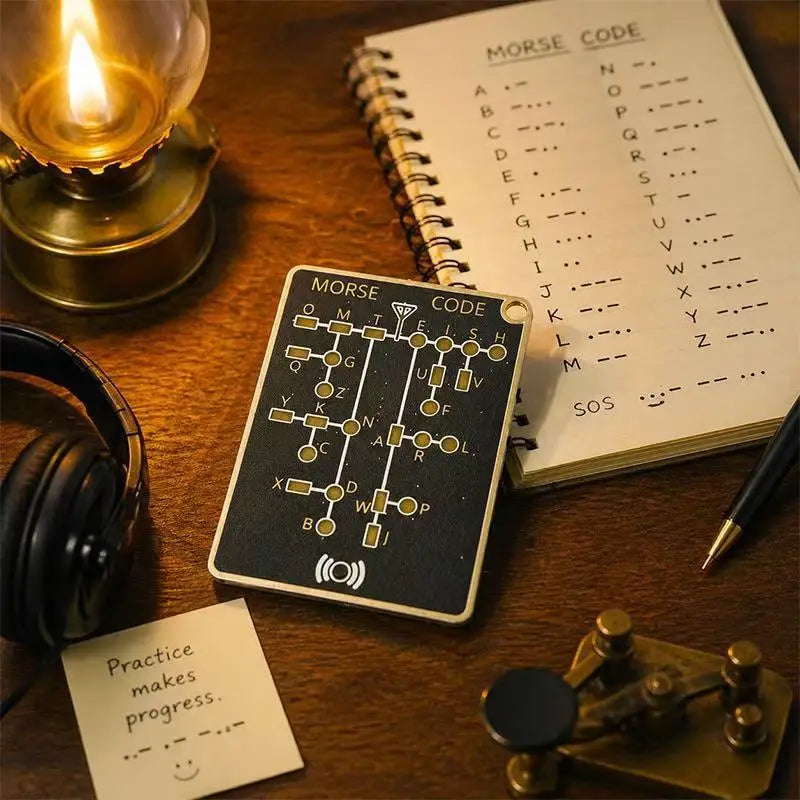 LED Morse Code Trainer Card | PCB Telegraph Practice Device Morse Code Trainer QXL