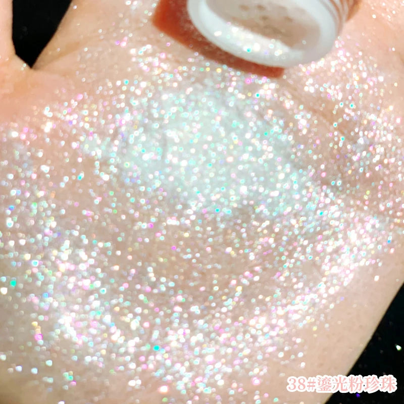 Glitter Highlighter Shimmer Powder – Face, Body & Hair Shimmer Highlighter Powder QXL 38