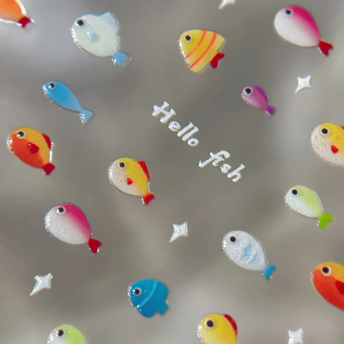 5D Ocean Fish Nail Stickers | Colorful Self-Adhesive Decals Nail Art Stickers QXL