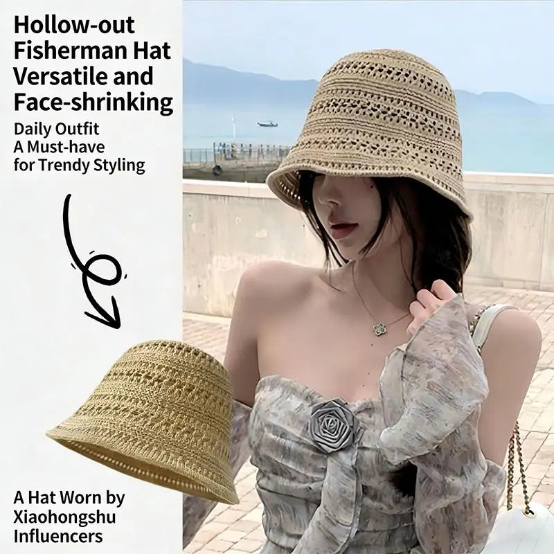 Women's Wide Brim Straw Sun Hat | UV Protection Beach Hat Sun Protection Hat QXL
