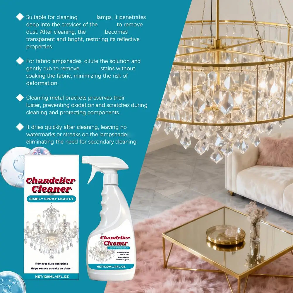 Crystal Chandelier Cleaner Spray – Streak-Free 120ml Chandelier Cleaner Spray QXL