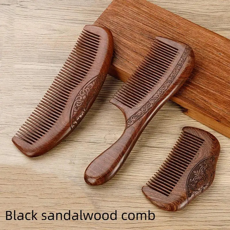 Pocket Sandalwood Fine-Tooth Comb | Anti-Static Hair & Beard Pocket Hair Comb QXL