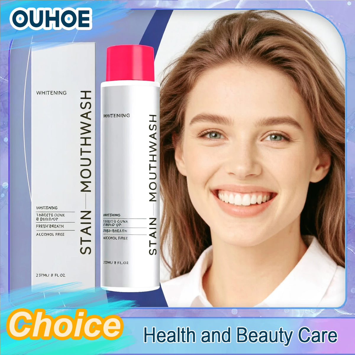 Whitening Peppermint Mouthwash | Fresh Breath & Plaque Control Whitening Mouthwash QXL