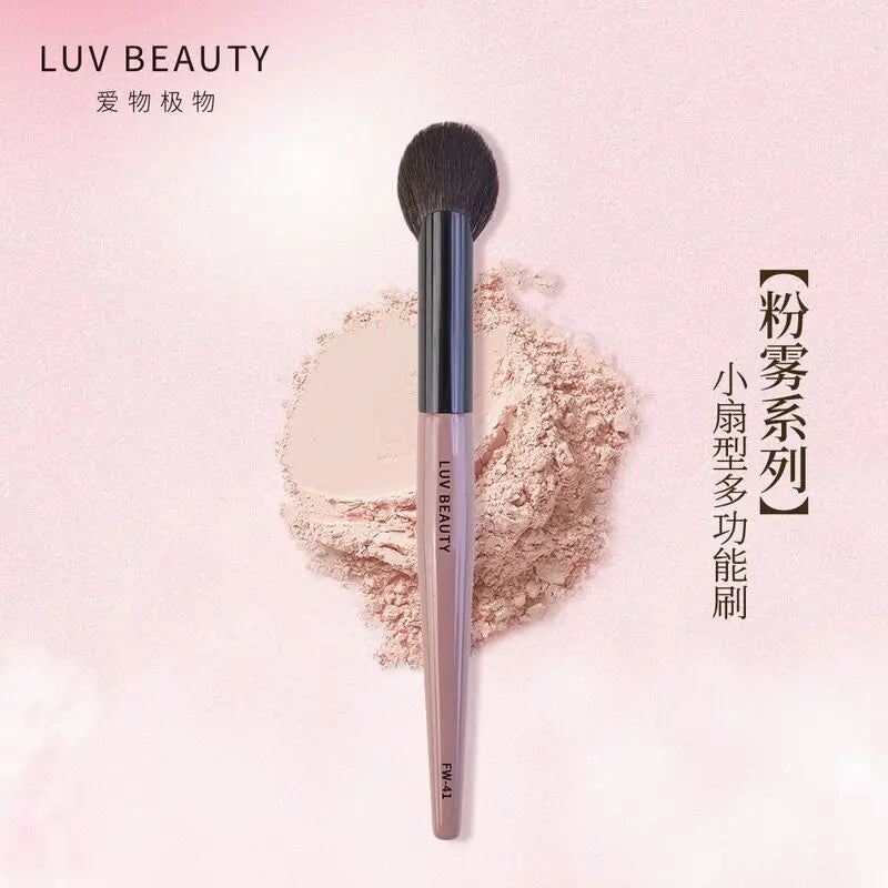 Fan-Shaped Goat Hair Blush & Highlighter Makeup Brush Makeup Brush QXL