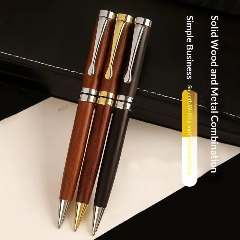 Metal Sandalwood Rotating Ballpoint Pen | Luxury Gift Luxury Ballpoint Pen QXL