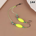 2-Hook Carp Hair Rig | Barbed Steel Hook Sizes 3#–14# Carp Fishing Rig QXL 14