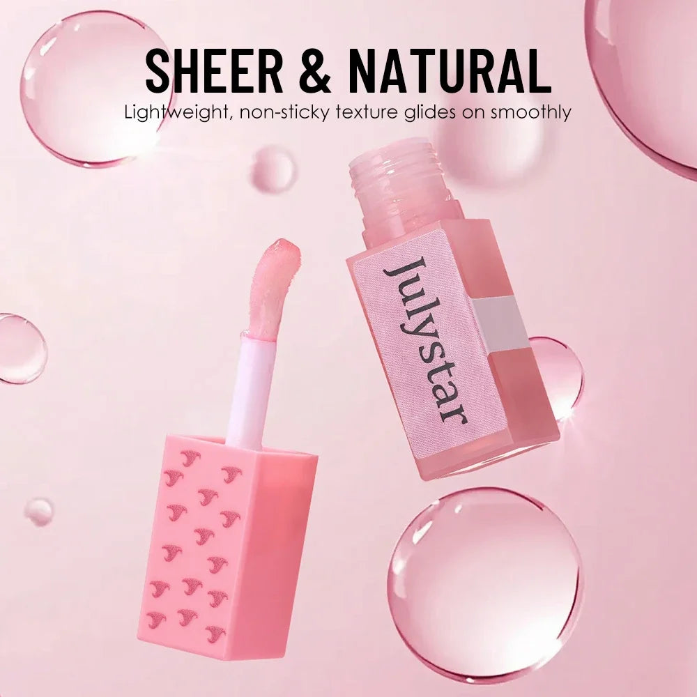 Julystar Gloss Lip Oil | Non-Sticky Hydrating Lip Primer Gloss Lip Oil QXL