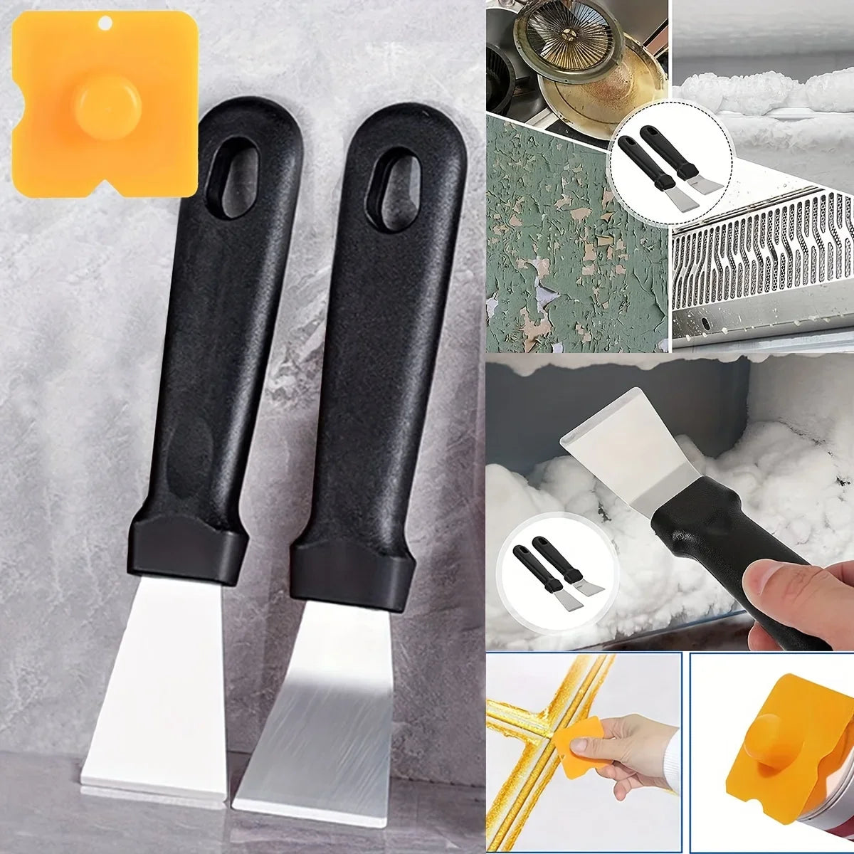 Glass & Stovetop Scraper | Label, Sticker & Paint Remover Kitchen Scraper Tool QXL