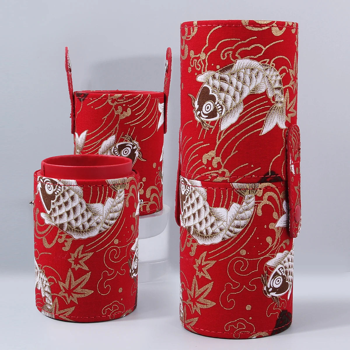 Koi Fish Makeup Brush Holder – Dustproof Cylindrical Case Makeup Brush Holder QXL
