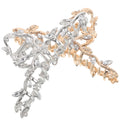 2-Pack Leaf Rhinestone Hair Claw Clips | Crystal Alloy Bun Grip Rhinestone Hair Clips QXL Default Title