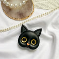 3D Cat Makeup Mirror & Phone Stand | 2-in-1 Air Bag Grip Makeup Mirror Stand QXL Black-B