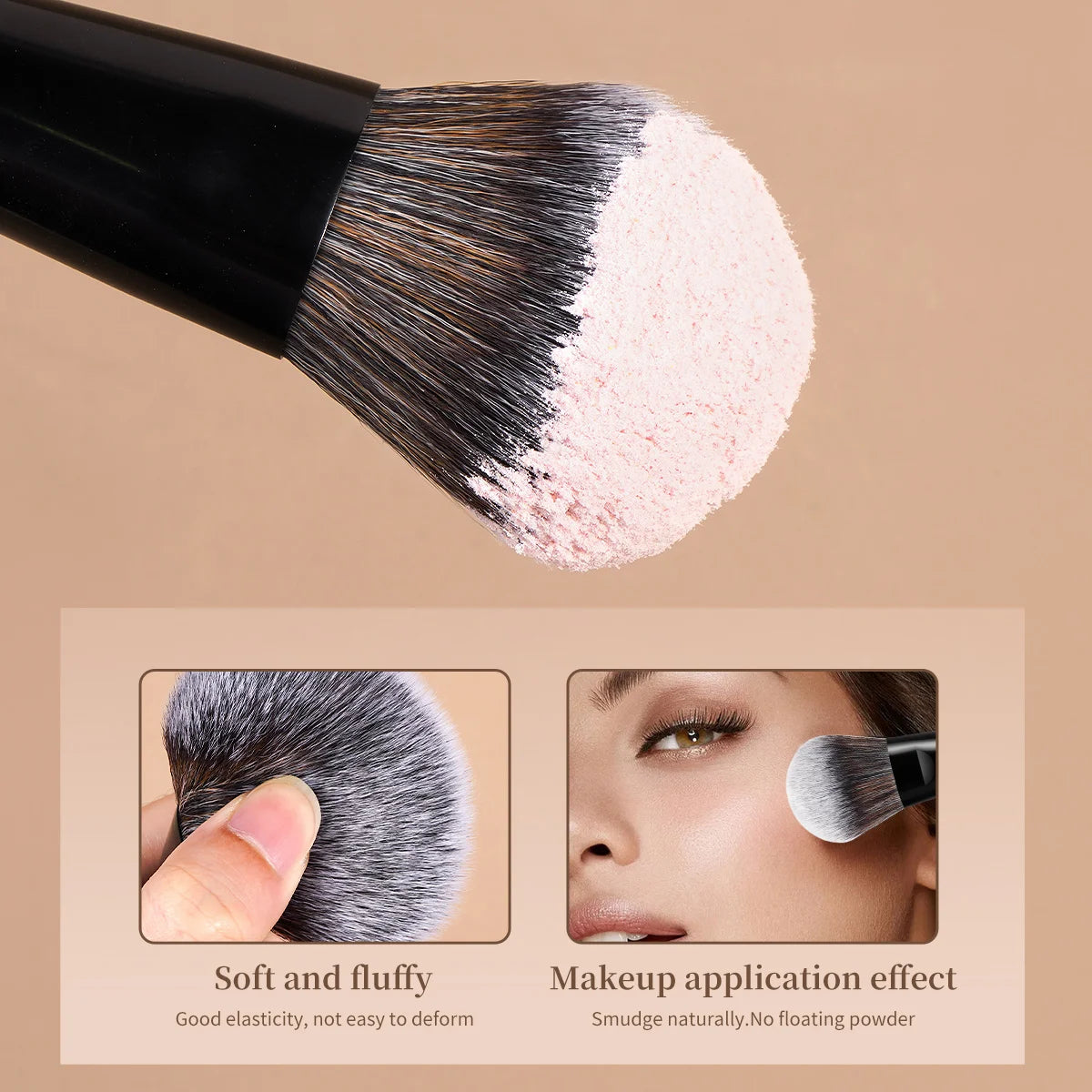 MAANGE 15-Pc Makeup Brush Set | Face & Eye Brushes Kit Makeup Brush Set QXL