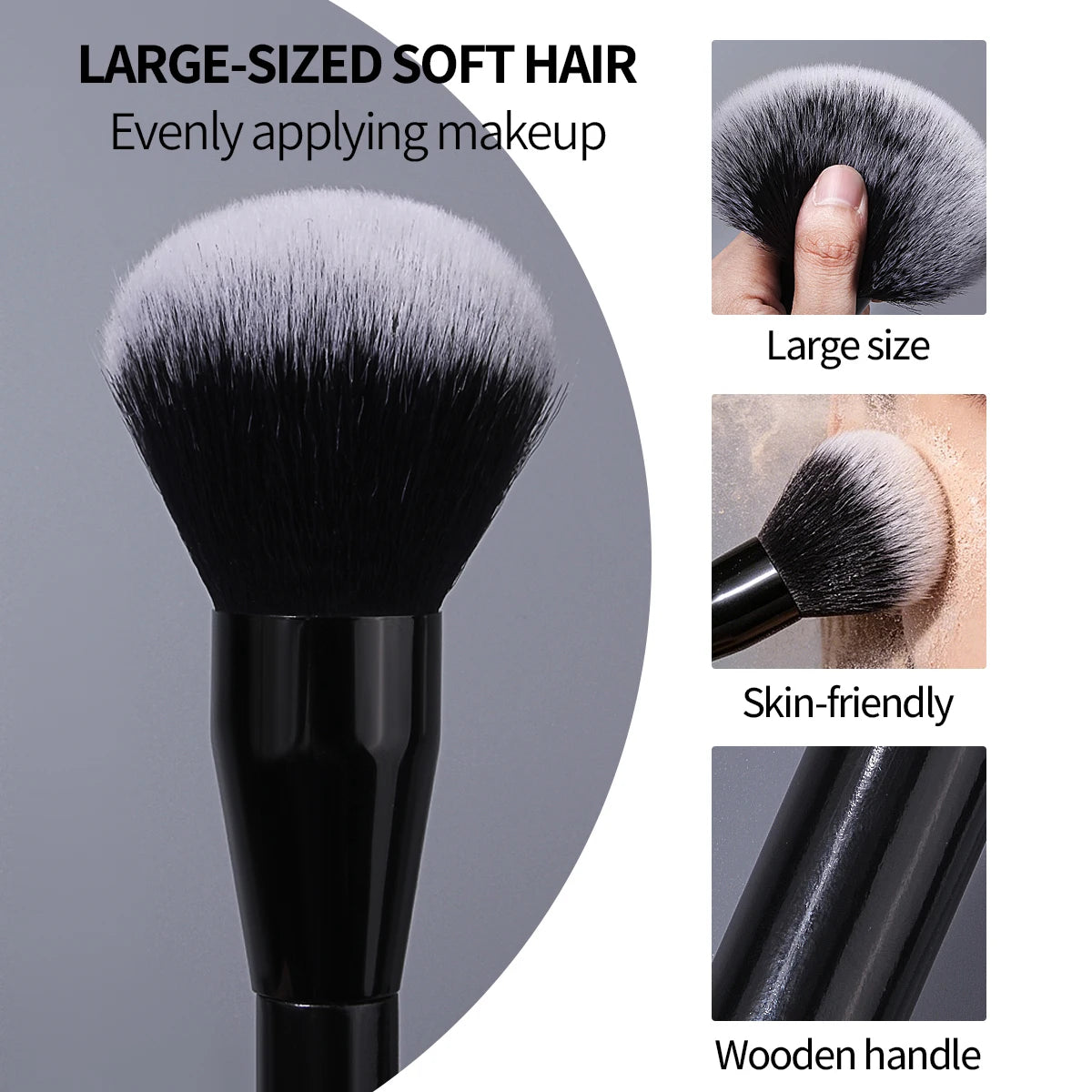 KOSSHOW Large Powder Makeup Brush – Ultra-Soft Nylon Powder Makeup Brush QXL