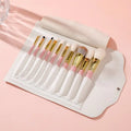 10-Pc Goat Hair Makeup Brush Set – Powder, Foundation & Blending Makeup Brush Set QXL 10pcs with bag