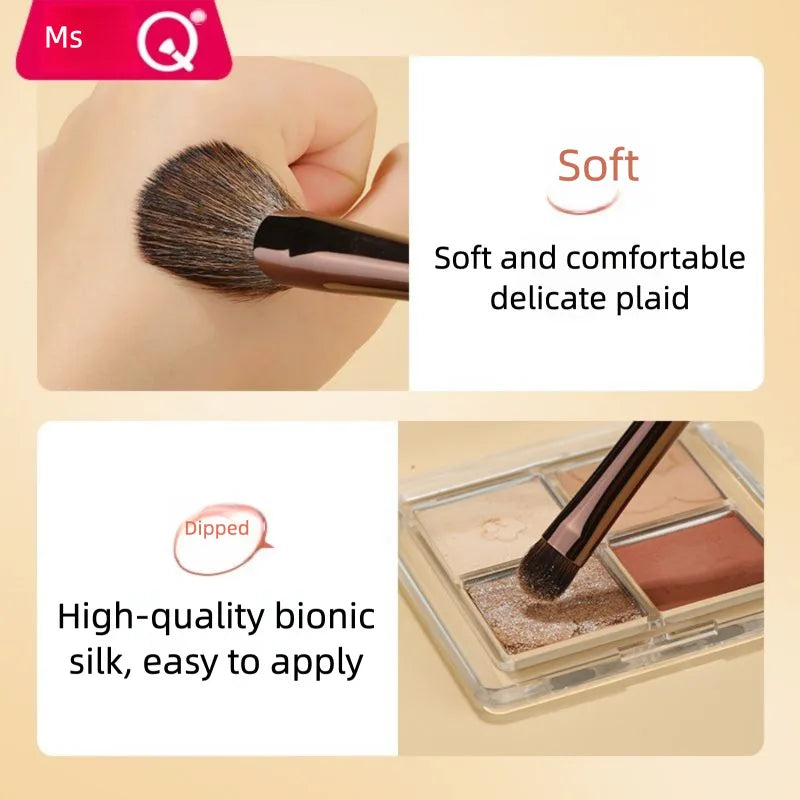 MSQ 8-Piece Double-Ended Makeup Brush Set | Foundation & Eye Makeup Brush Set QXL