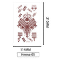 Brown Henna Mandala Temporary Tattoo Stickers – Hand & Finger Temporary Tattoo Stickers QXL HENNA-005