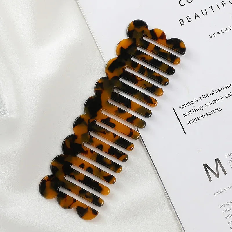 Anti-Static Wide Tooth Acetate Hair Comb | Salon & Travel Wide Tooth Hair Comb QXL